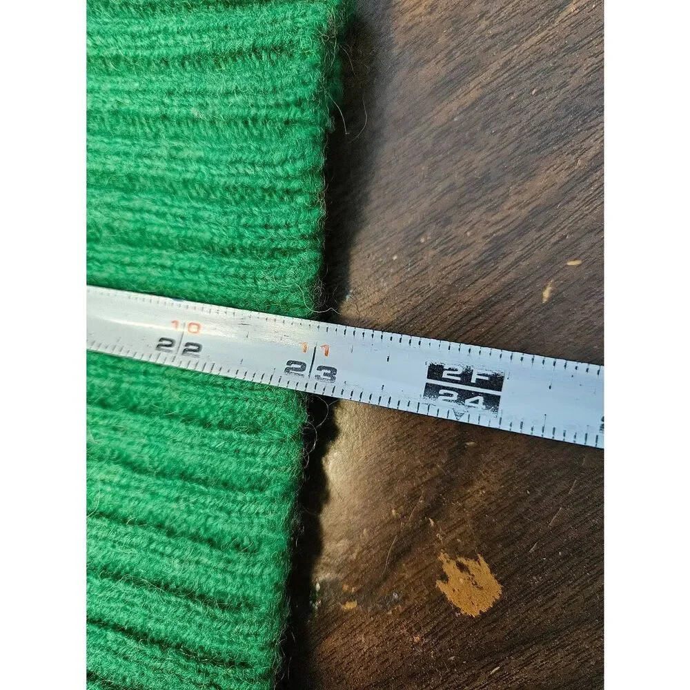 Red Door Ski Shop Green Sweater Womens Medium 38 Vintage 80's Wool Blend - Picture 8 of 8